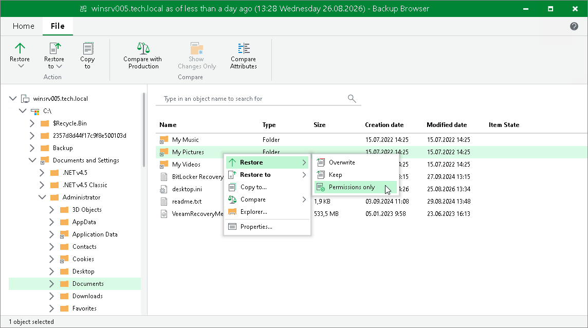 Restore Permissions