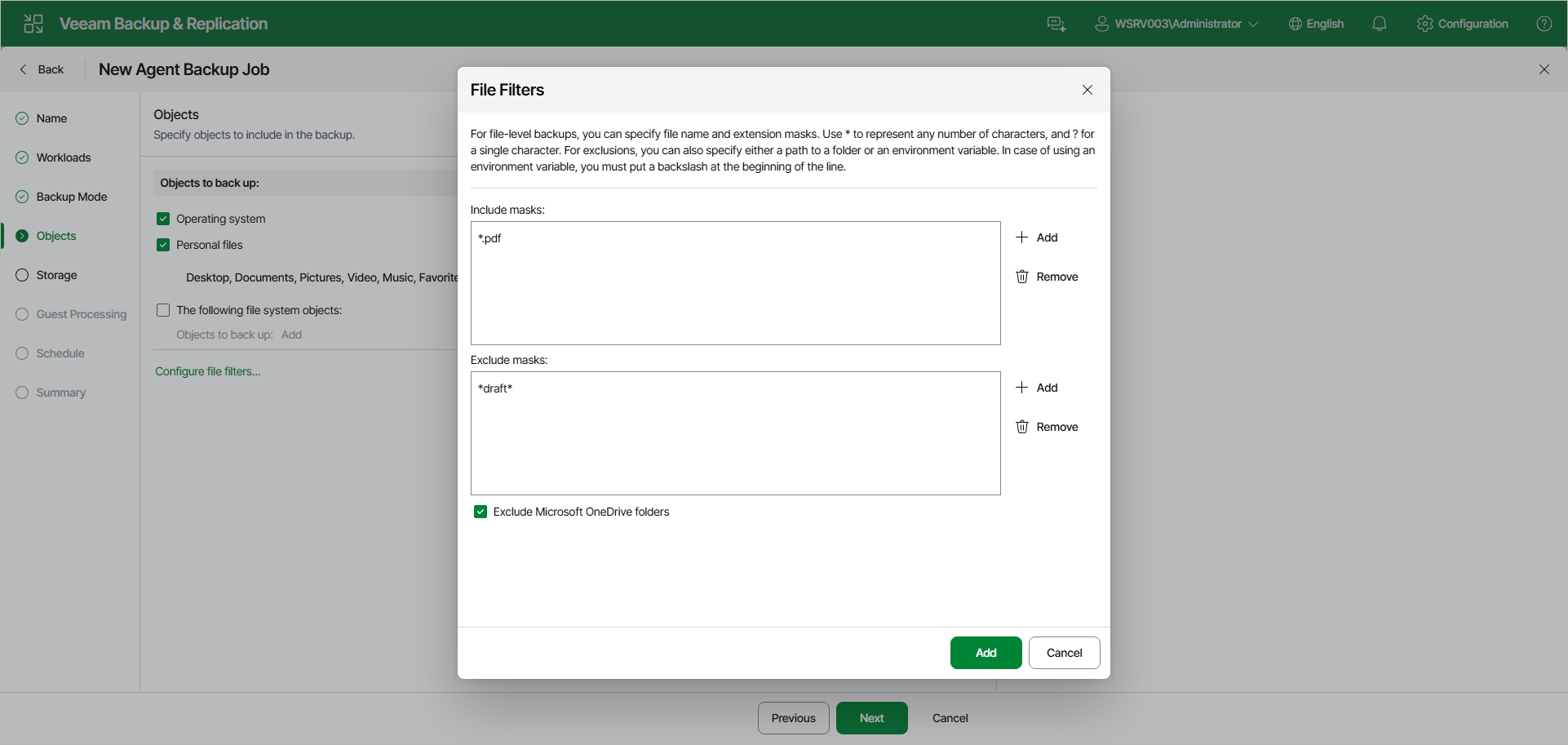 Configure Filters