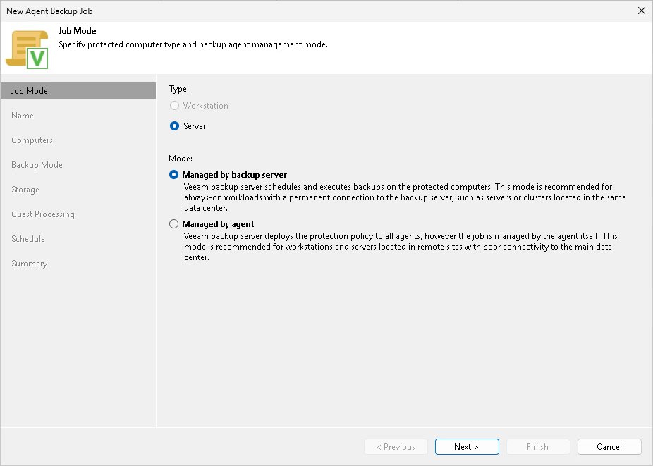 Step 2. Select Job Mode