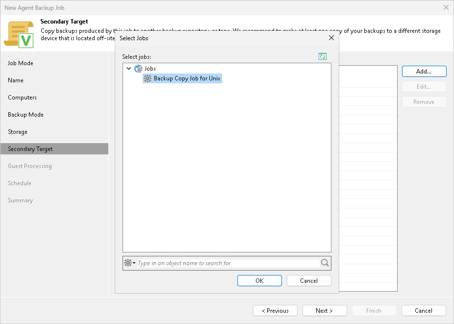 Step 9. Specify Secondary Target