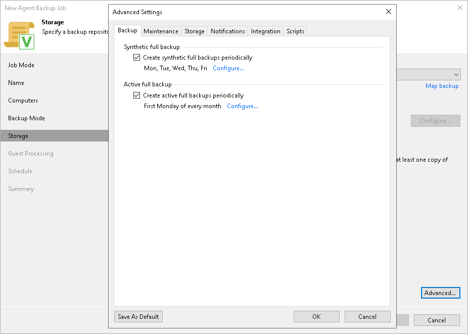Backup Settings