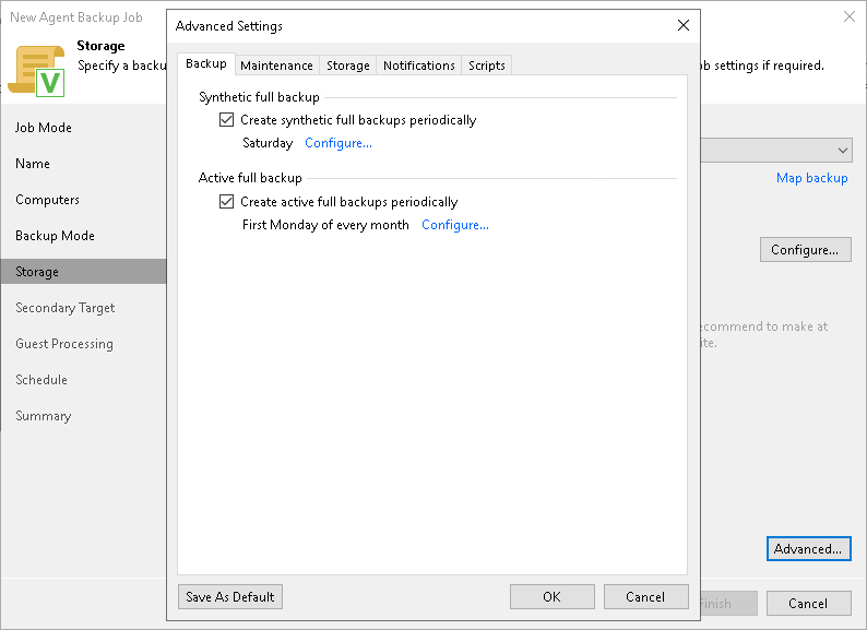 Backup Settings