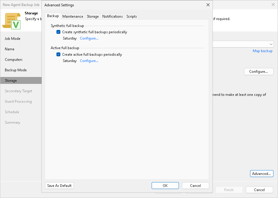 Backup Settings