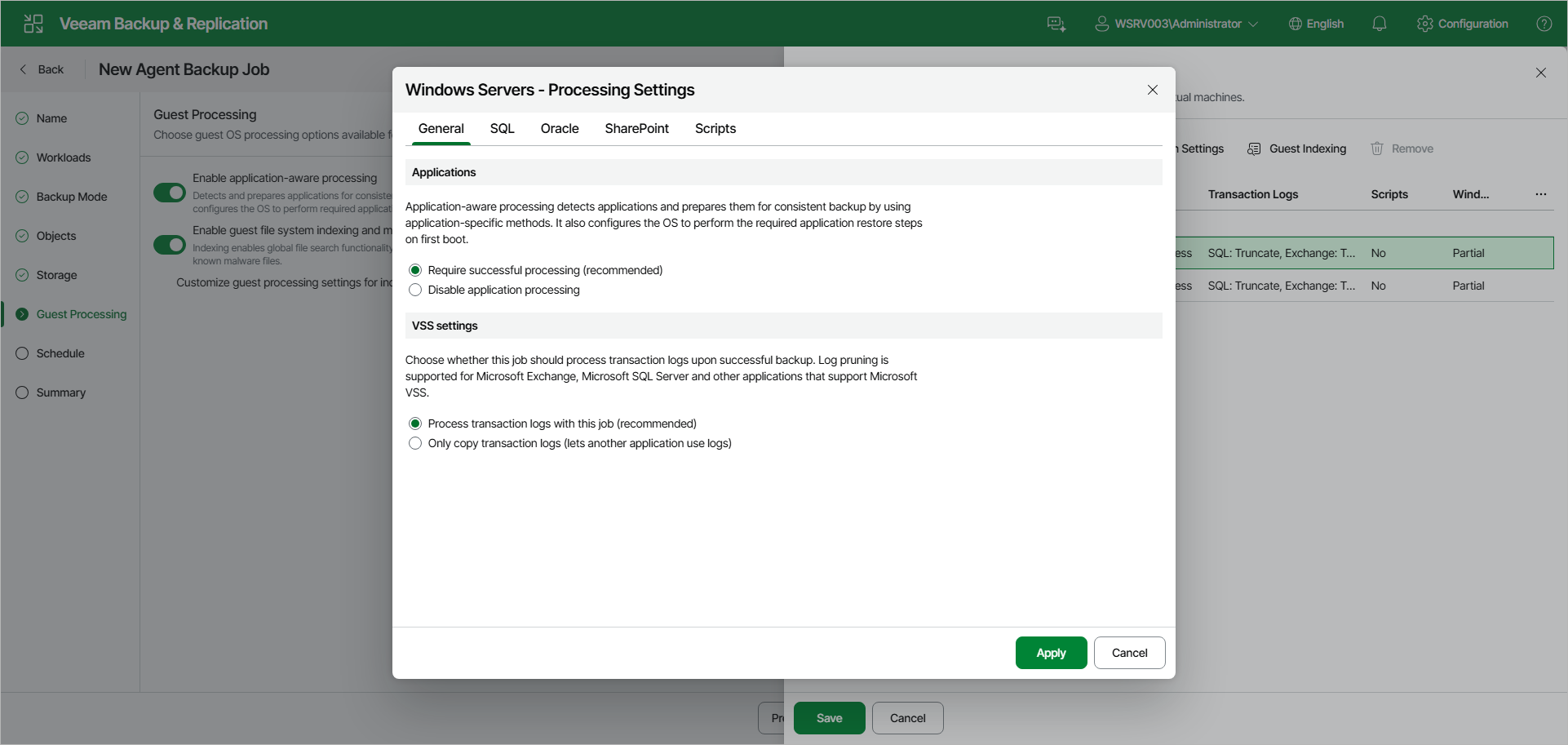 Application-Aware Processing