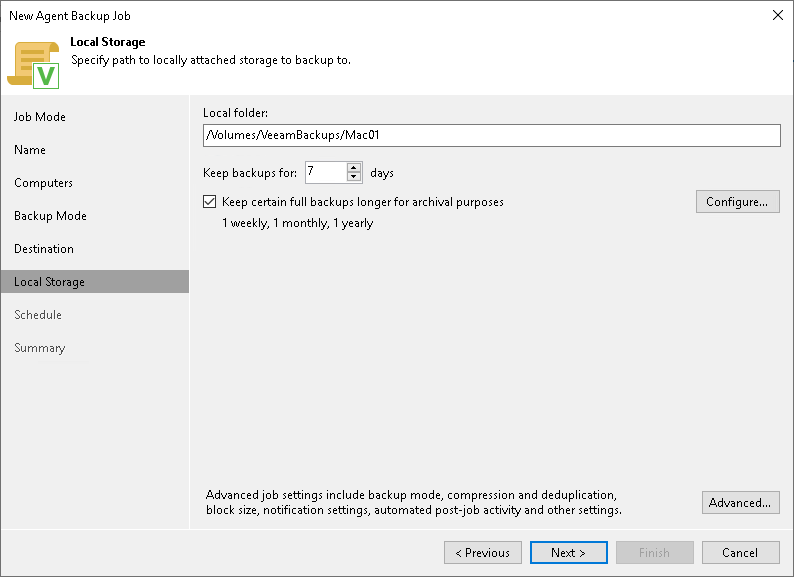 Local Storage Settings