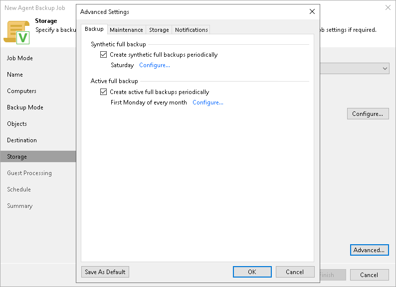 Backup Settings