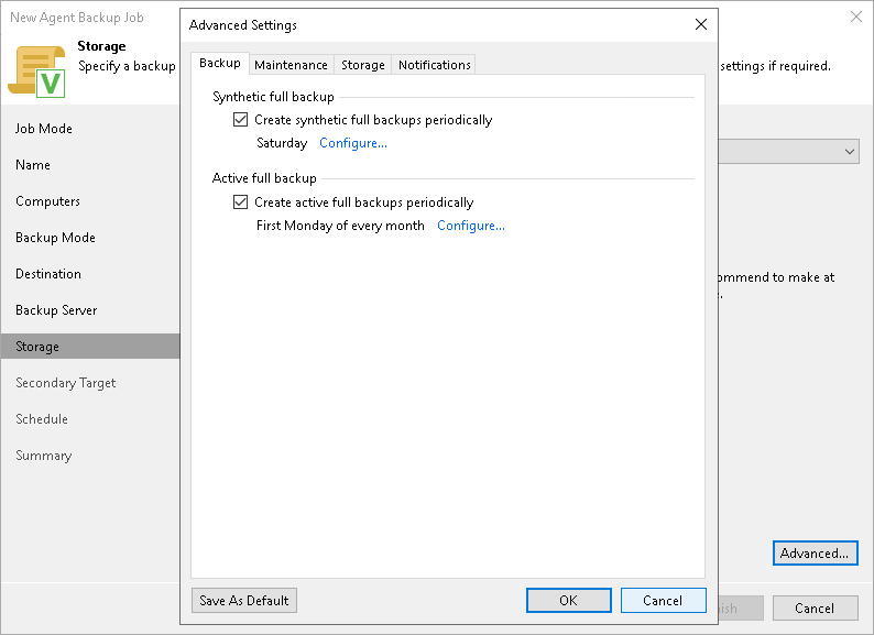 Backup Settings