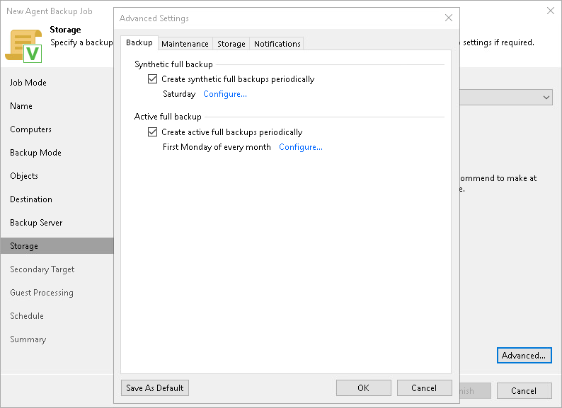 Backup Settings
