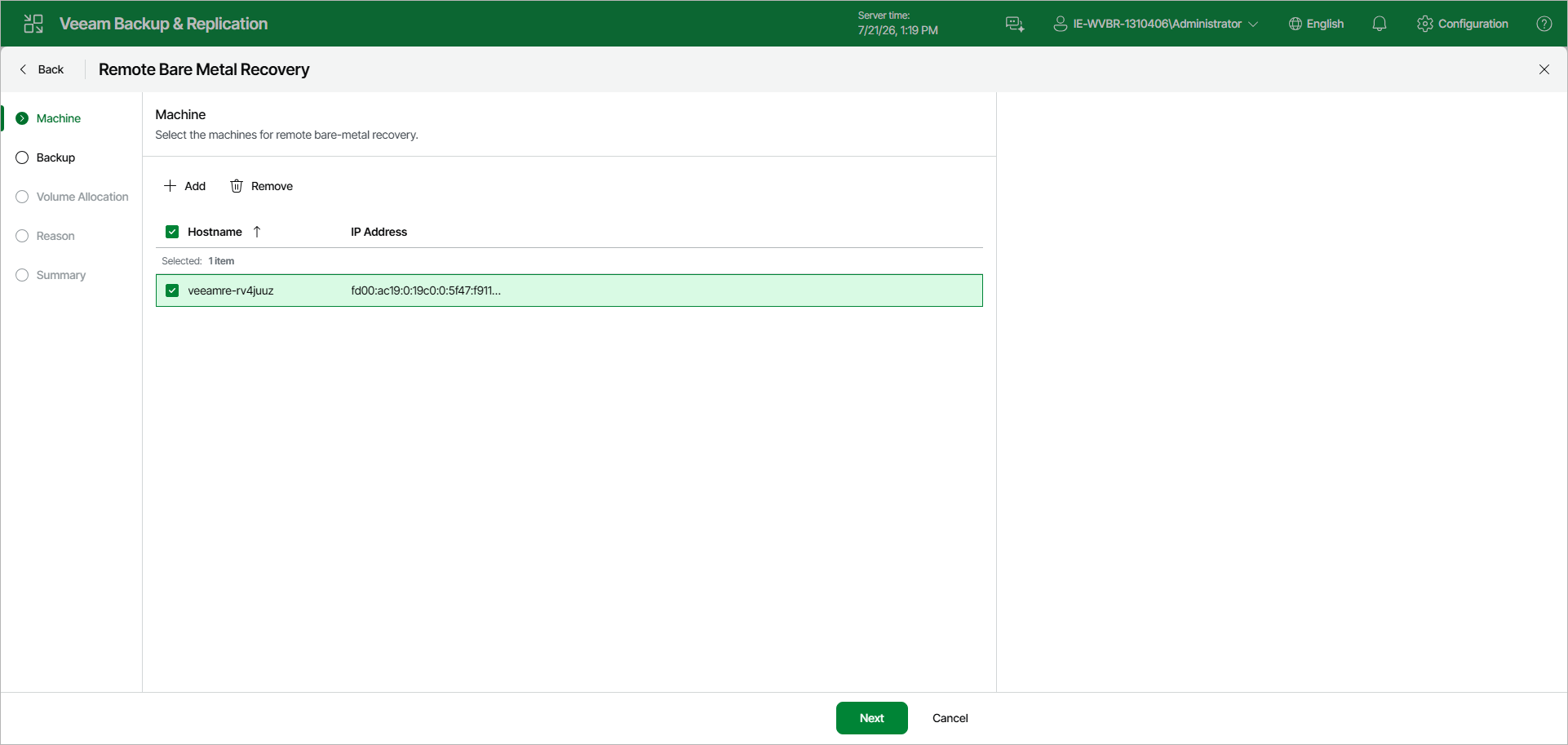 Step 2. Select Machines