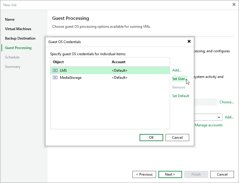 Step 5d. Manage VM Guest OS Credentials
