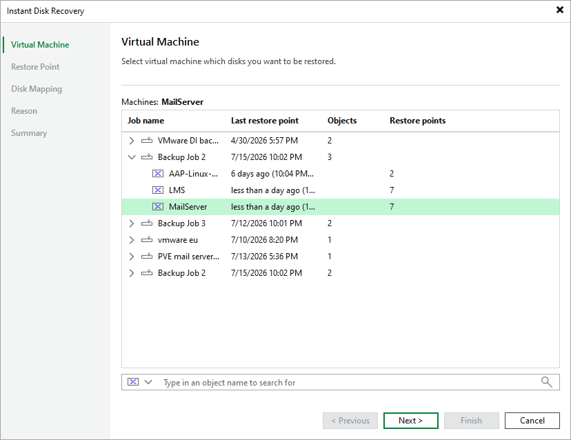 Step 2. Select Virtual Machine