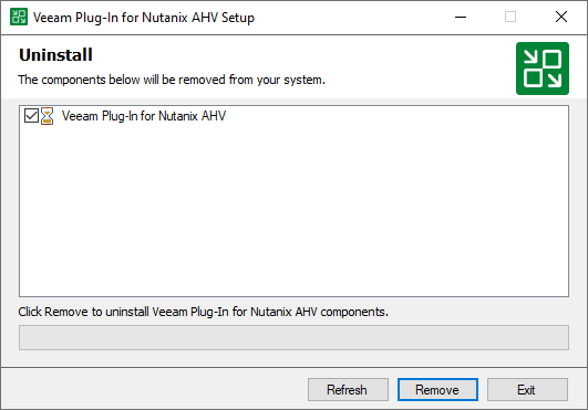 Uninstalling Veeam Plug-In for Nutanix AHV