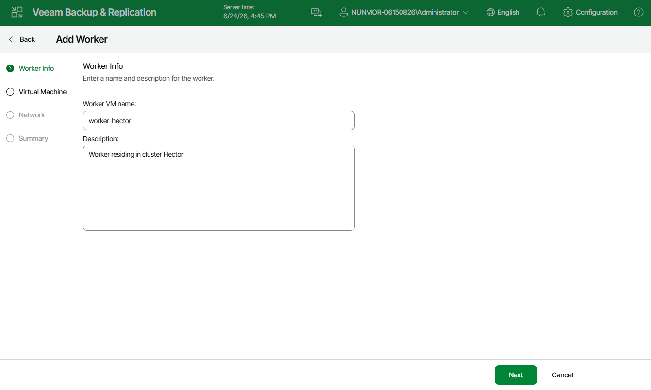 Launch Add Worker Wizard
