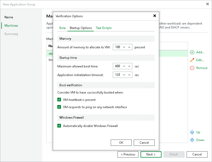Step 4. Specify Recovery Verification Options and Tests