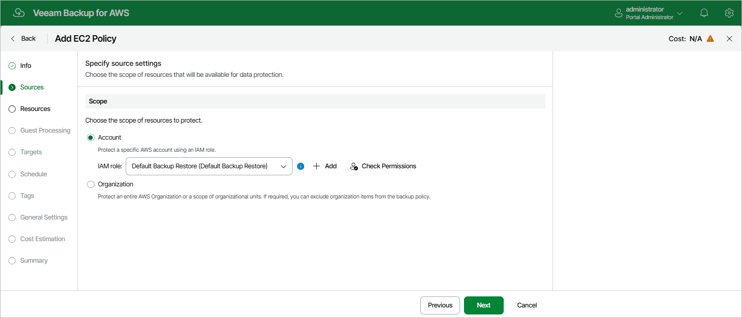 Creating EC2 Backup Policy