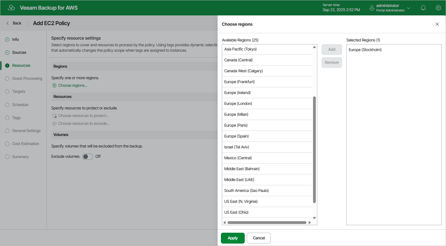 Creating EC2 Backup Policy