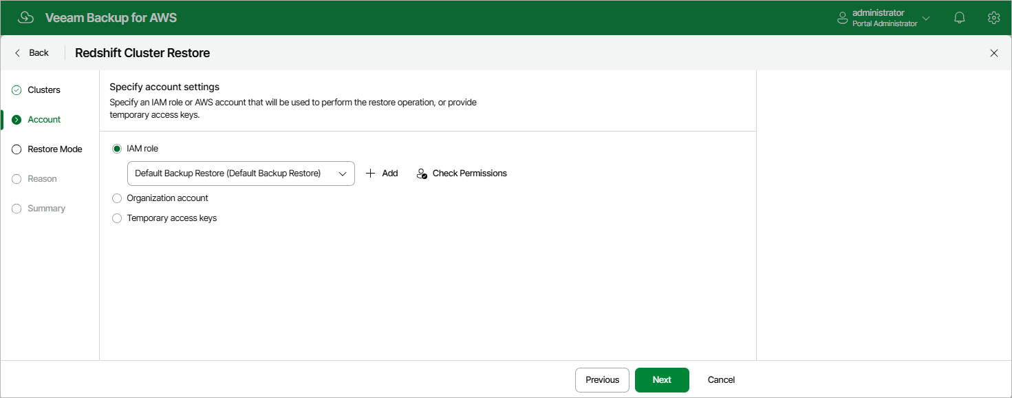 Restoring Redshift Clusters
