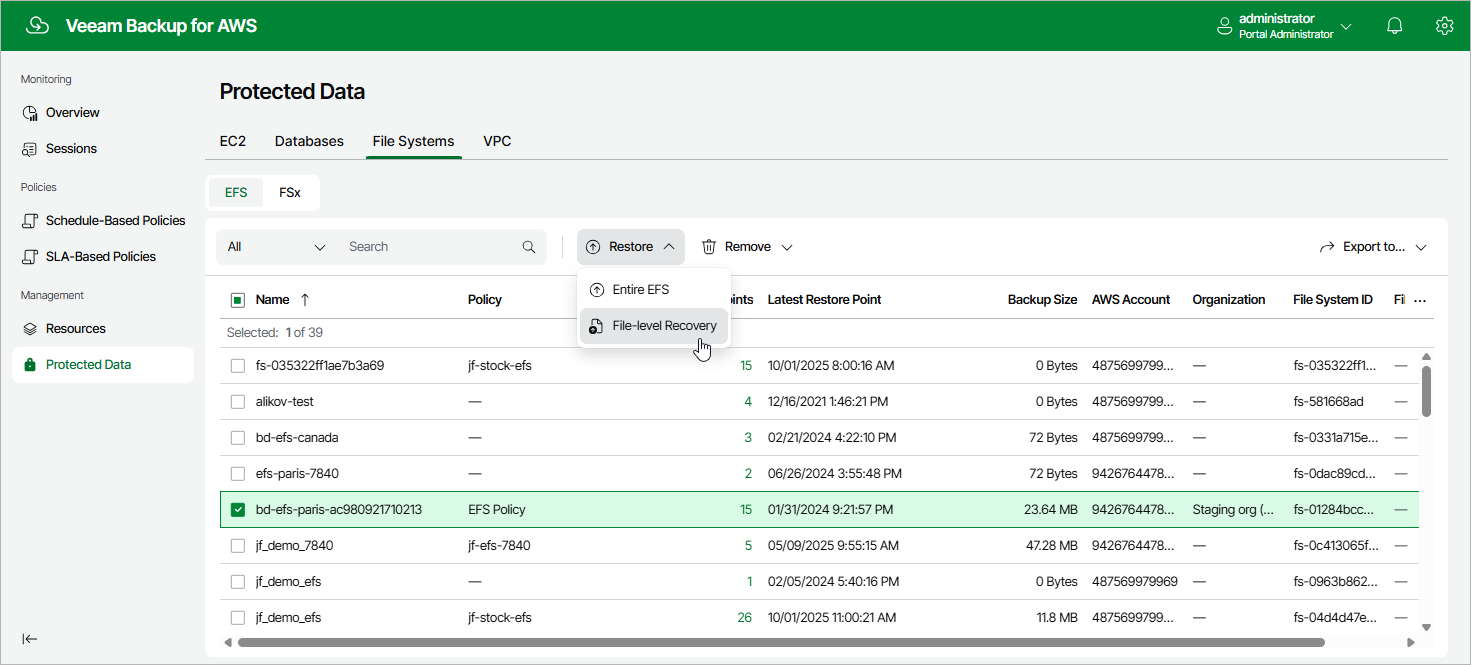 Restoring EFS Files and Folders