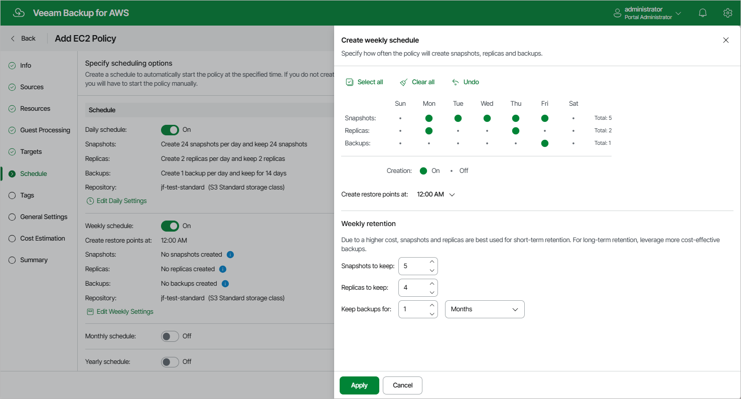 Creating EC2 Backup Policy
