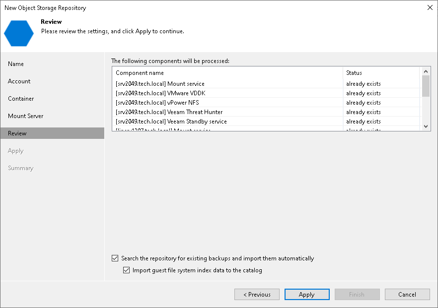 Step 6. Review Components