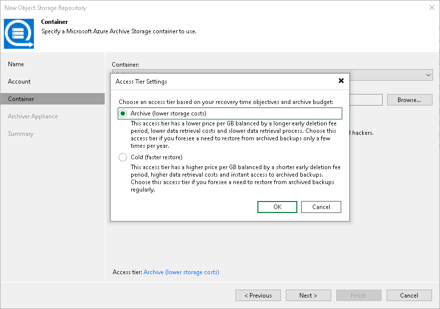 Step 4. Specify Object Storage Settings 