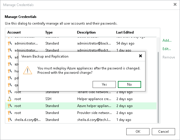 Changing Credentials for Helper Appliances