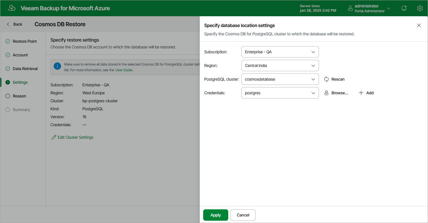 Choosing Restore Mode