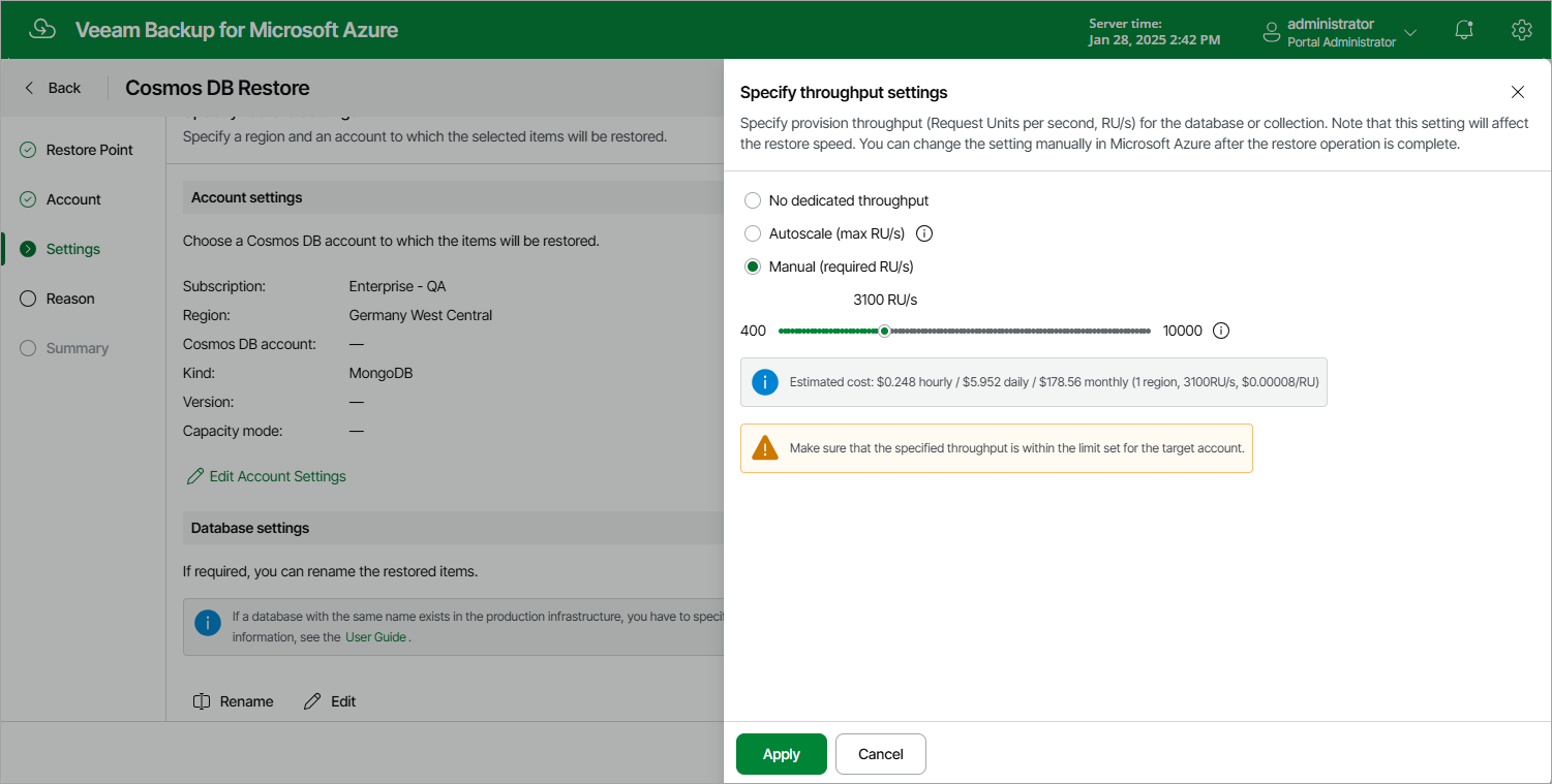Choosing Restore Mode