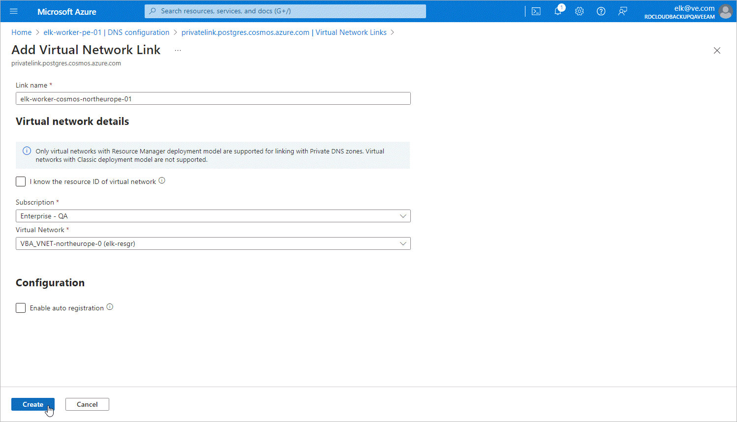 Configuring Private Endpoint for Cosmos DB