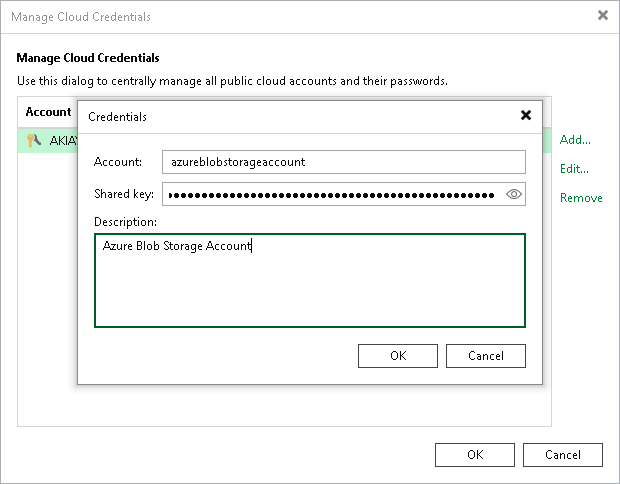 Microsoft Azure Storage Accounts (Shared Key)))