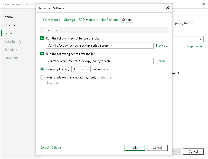 Scripts Settings