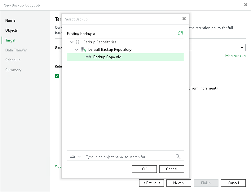 Mapping Backup Copy Jobs