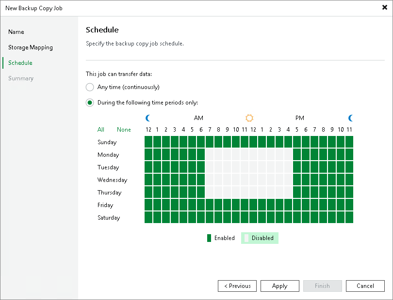 Step 5. Define Backup Copy Window