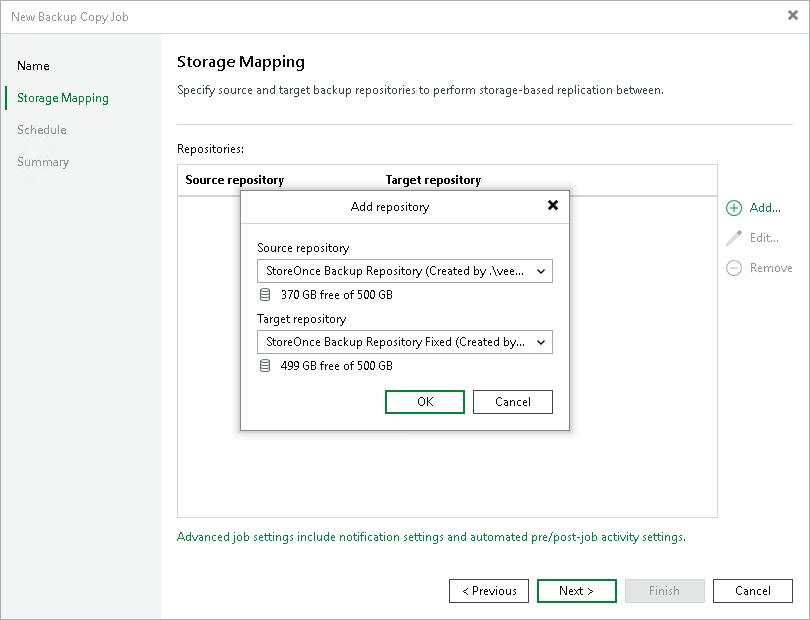 Step 3. Select Source and Target Repositories