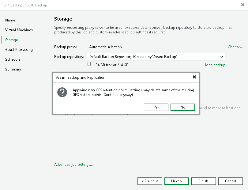 Editing Job Settings