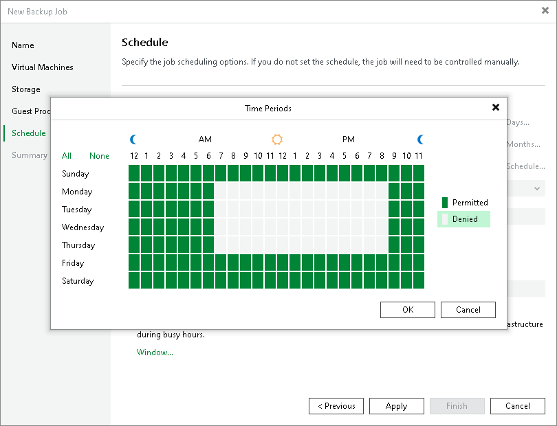 Backup Window