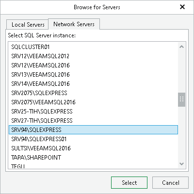 Browsing For Servers