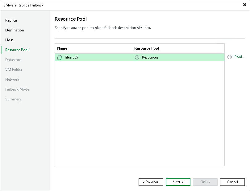 Step 5. Select Resource Pools