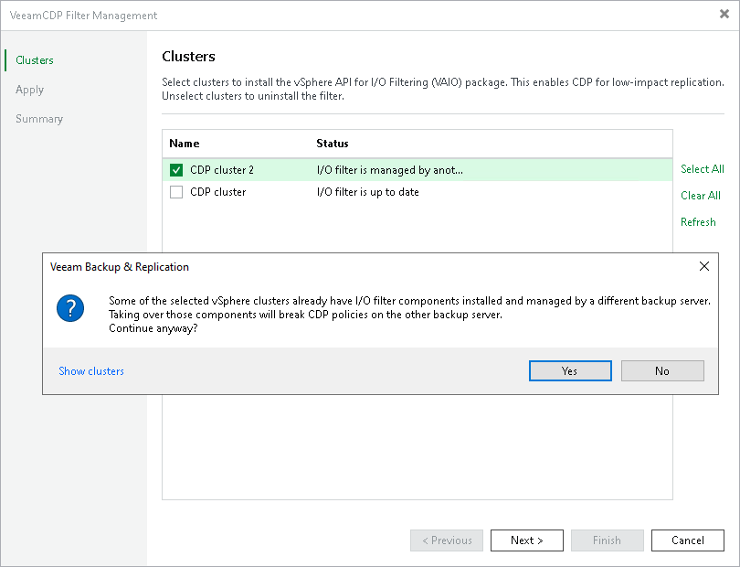Taking I/O Filter Ownership