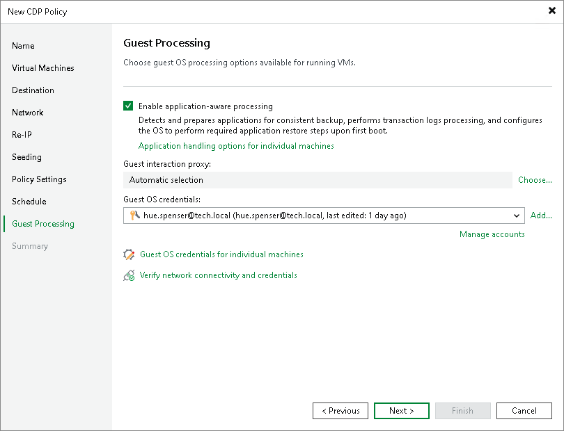 Step 13. Specify Guest Processing Settings