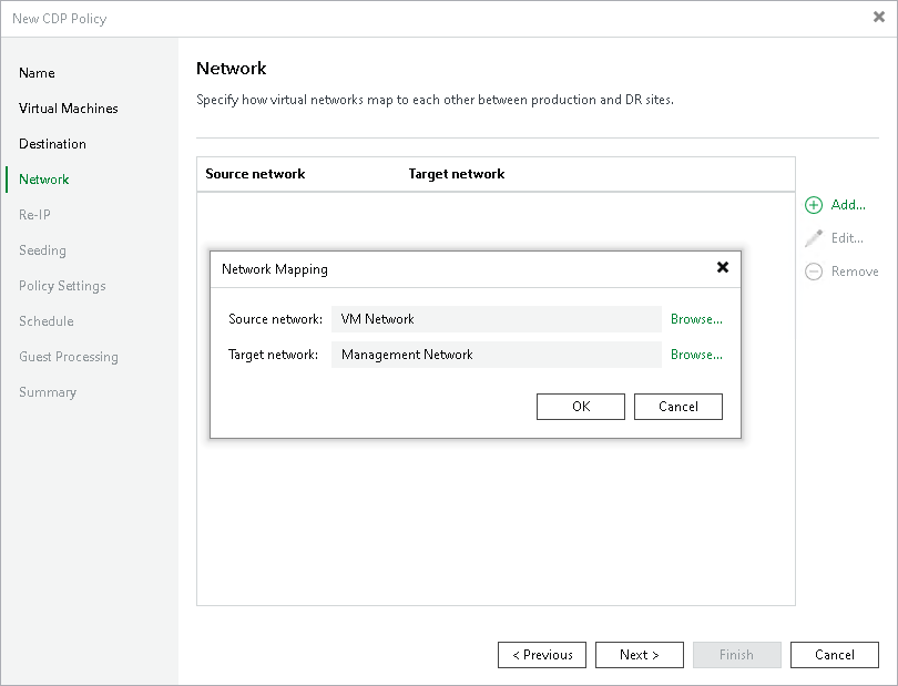 Step 7. Configure Network Mapping