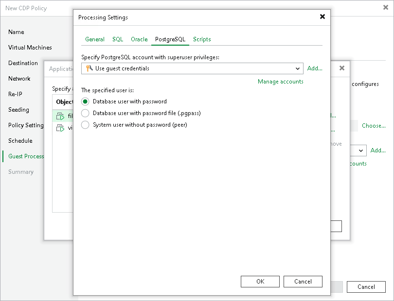 PostgreSQL Settings