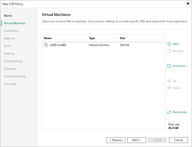 Step 3. Select VMs to Replicate