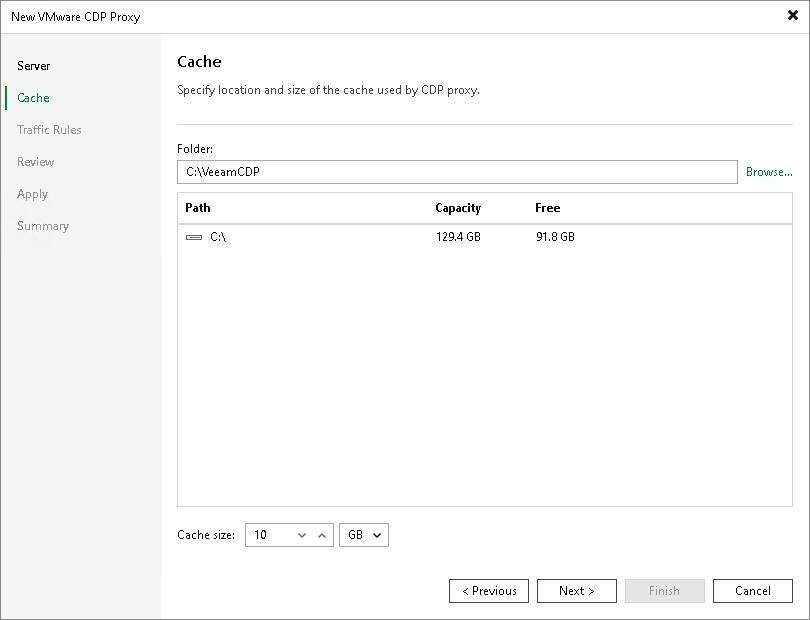 Step 3. Configure Cache