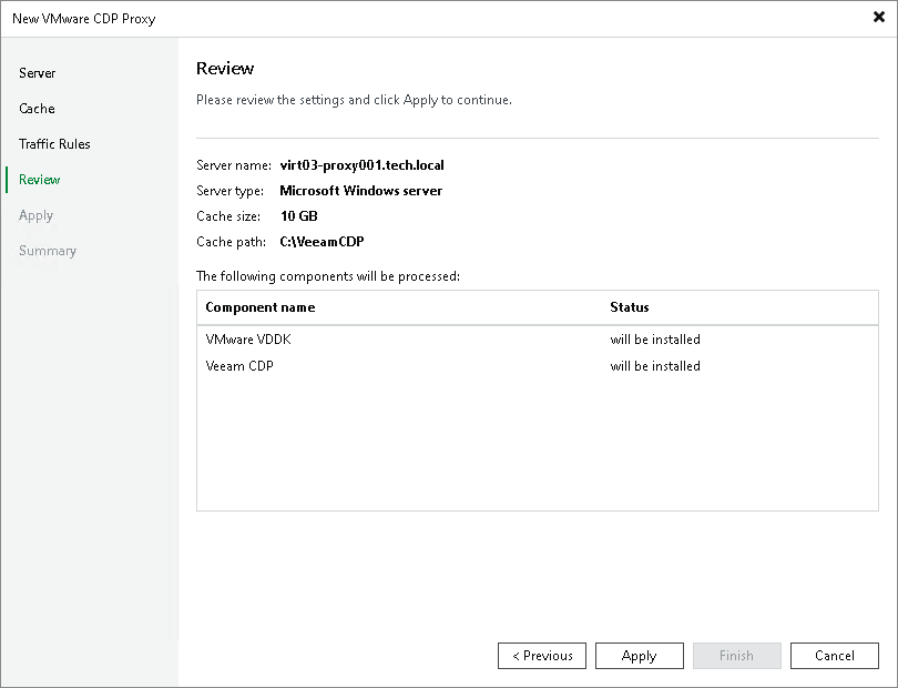 Step 5. Review Settings and Install Components
