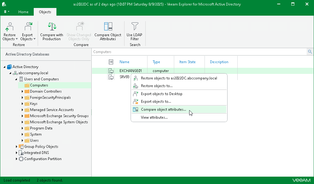 Comparing Object Attributes