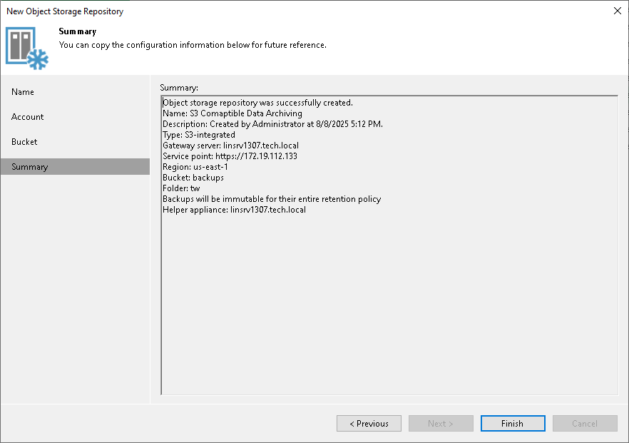 Step 8. Finish Working with Wizard