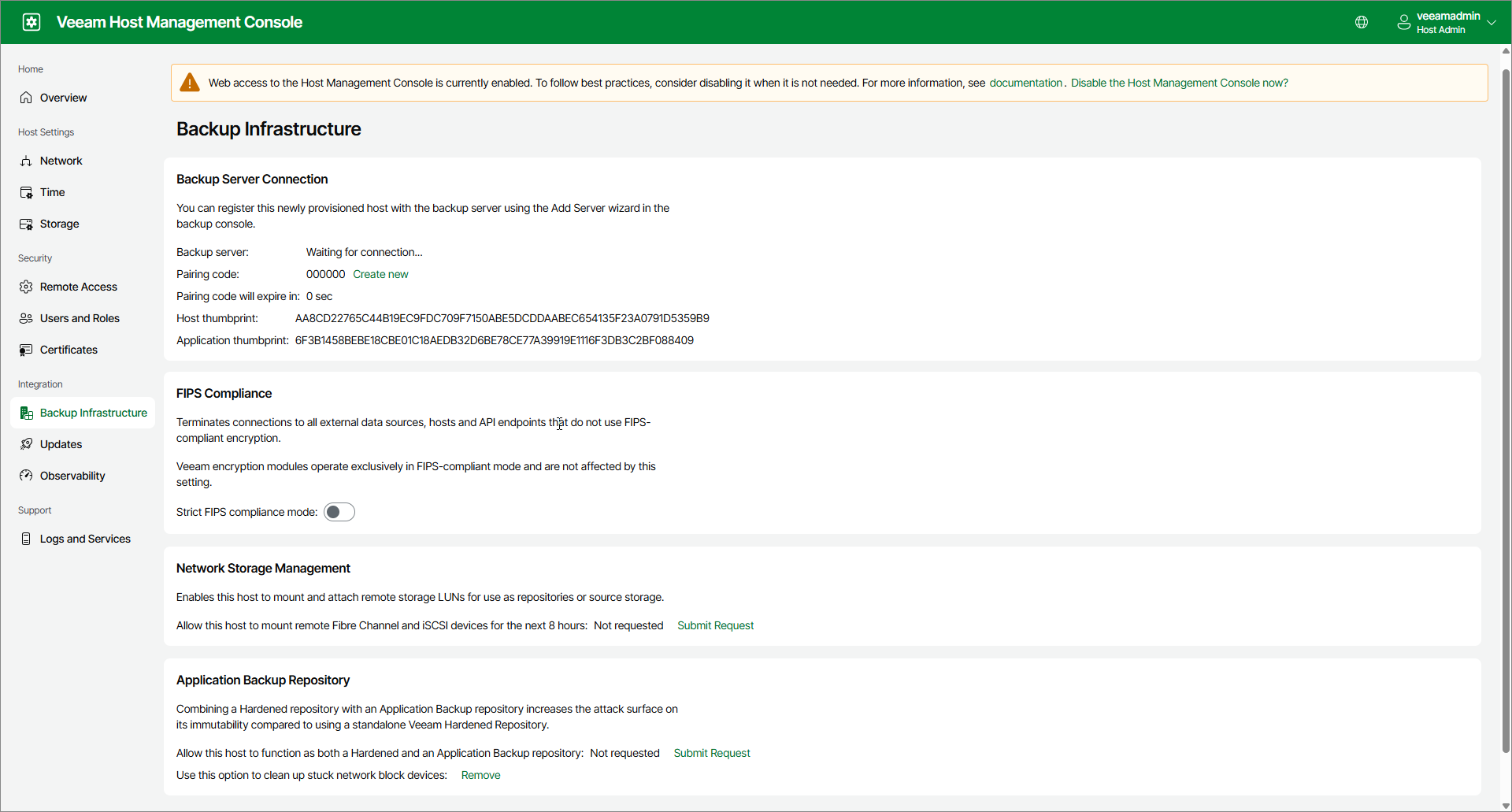 Deploying Application Backup Repository