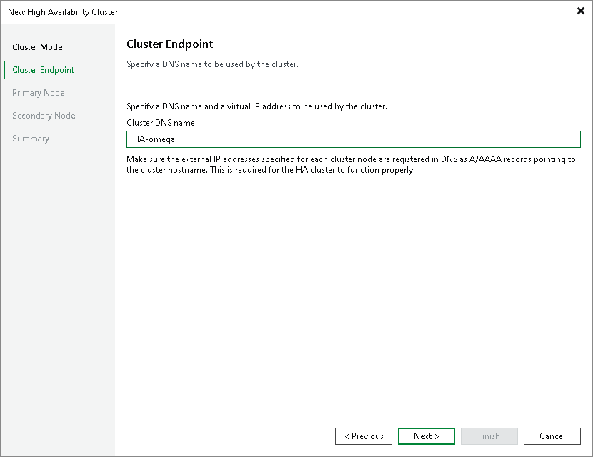 Step 3b. Specify Cross-Subnet Cluster Endpoint Settings