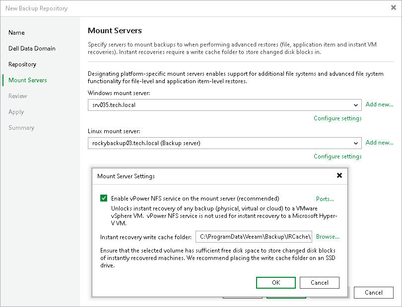 Step 5. Specify Mount Server Settings